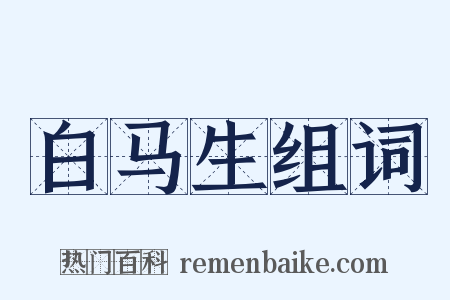 白马生组词是什么意思的图片